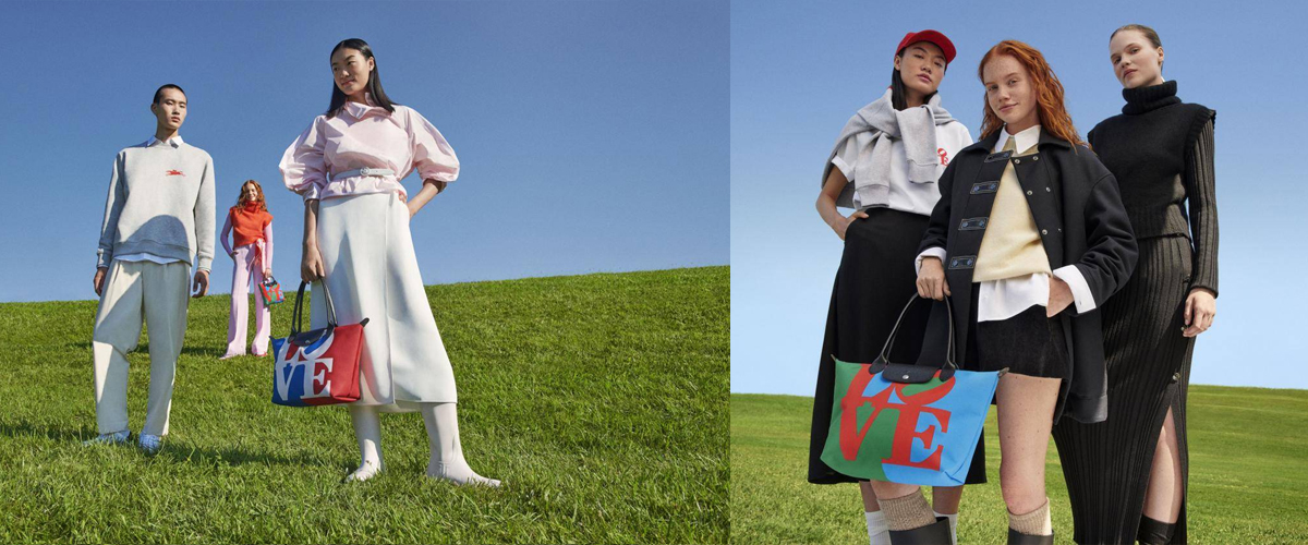 LONGCHAMP X ROBERT INDIANA 经典艺术作品邂逅世人喜爱的手袋